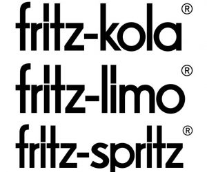Logos von fritz-kola, fritz-limo und fritz-spritz